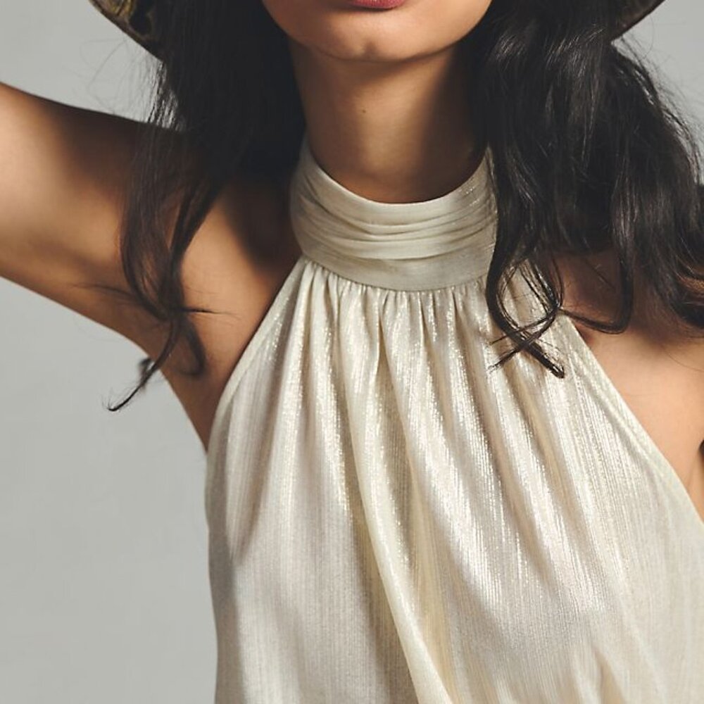 NWT Anthropologie Sunday in Brooklyn Shine Halter Top M